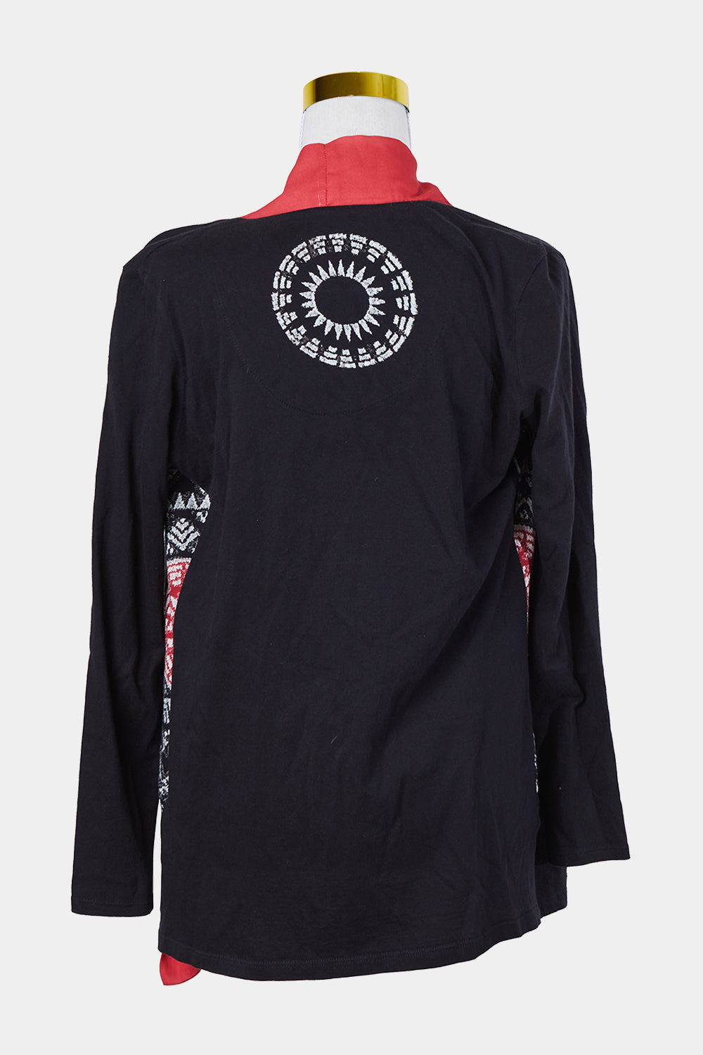 DESIGUAL Black and Red Kimono Top