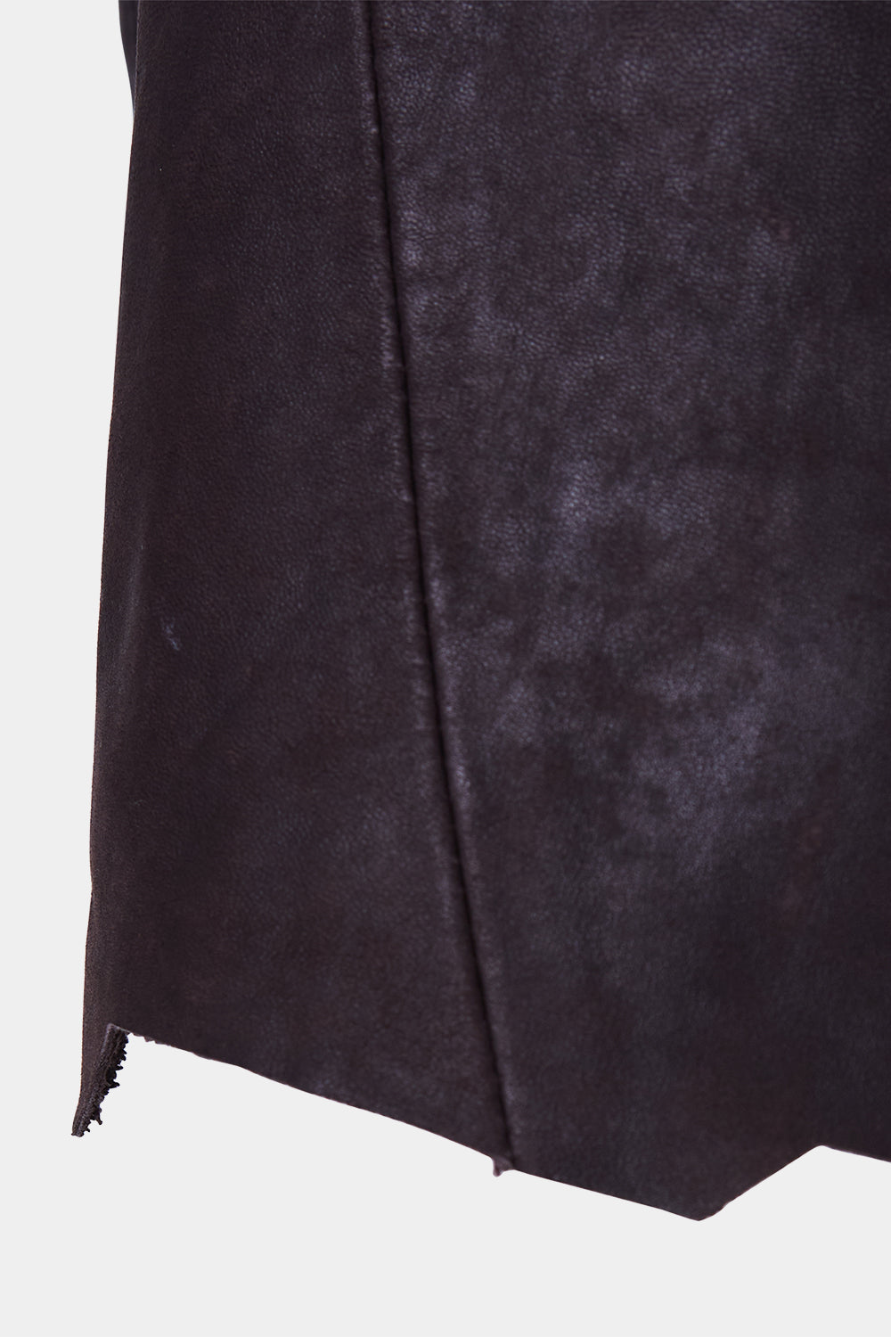 Blessed Are The Meek Brown Leather Mini Skirt
