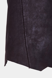 Blessed Are The Meek Brown Leather Mini Skirt