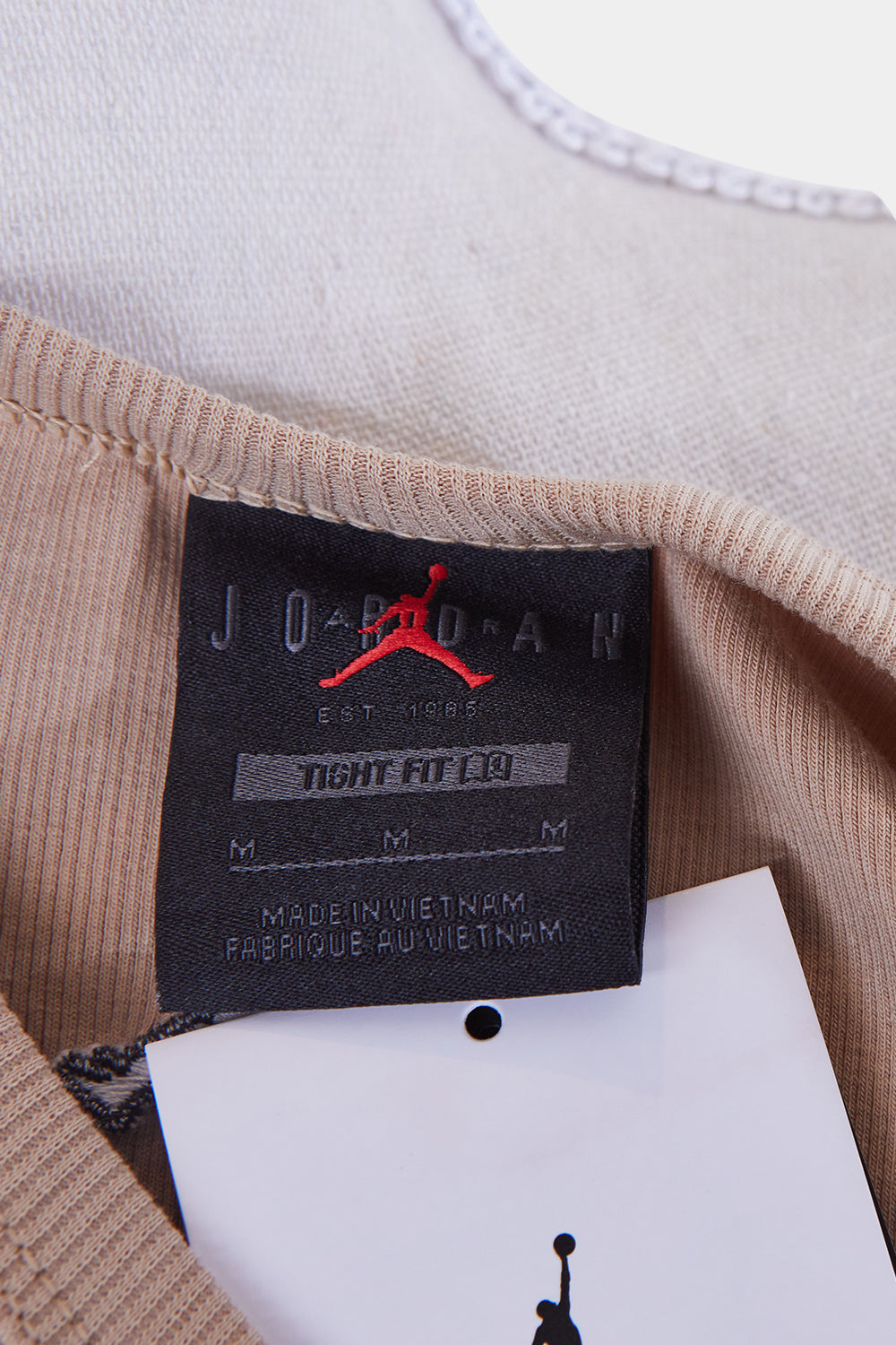 Michael Jordan Tight Fit Crop Singlet Beige