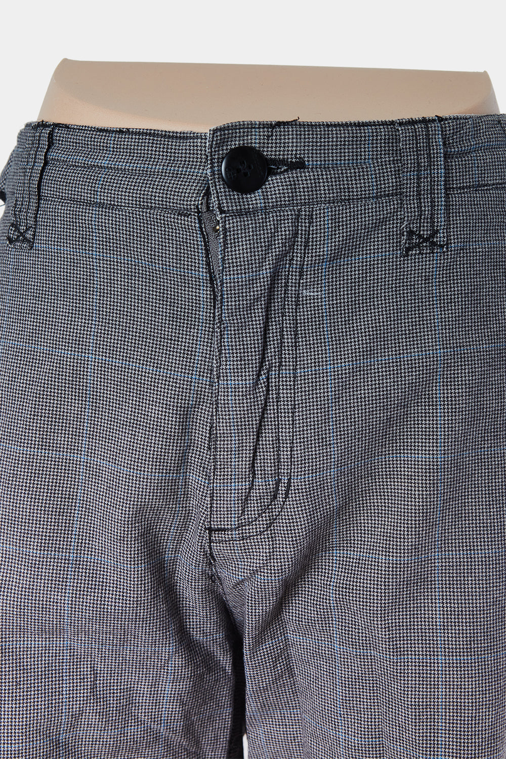 DEACON Grey and Blue Plaid Shorts
