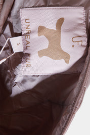 Unreal Fur Beige Quilted Mini Skirt