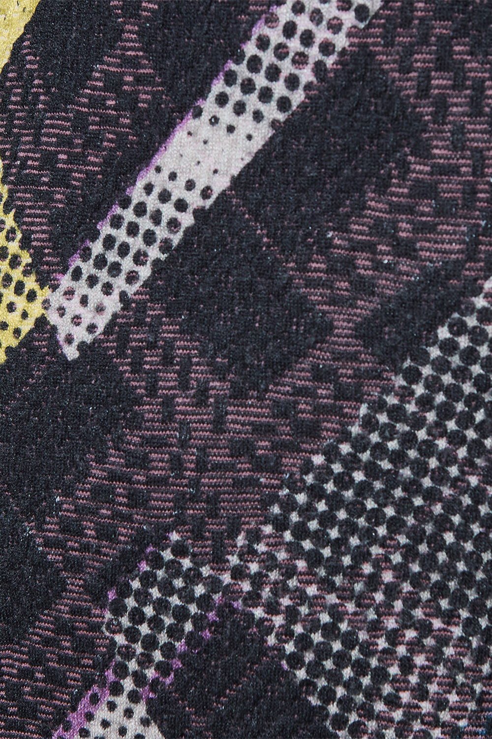 DESIGUAL Black, Purple Long Sleeve Dress