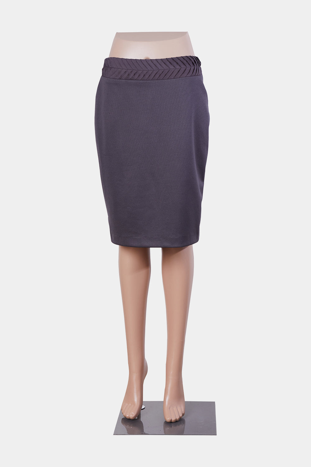 AGENDA Brown Waist Detail Penci Skirt