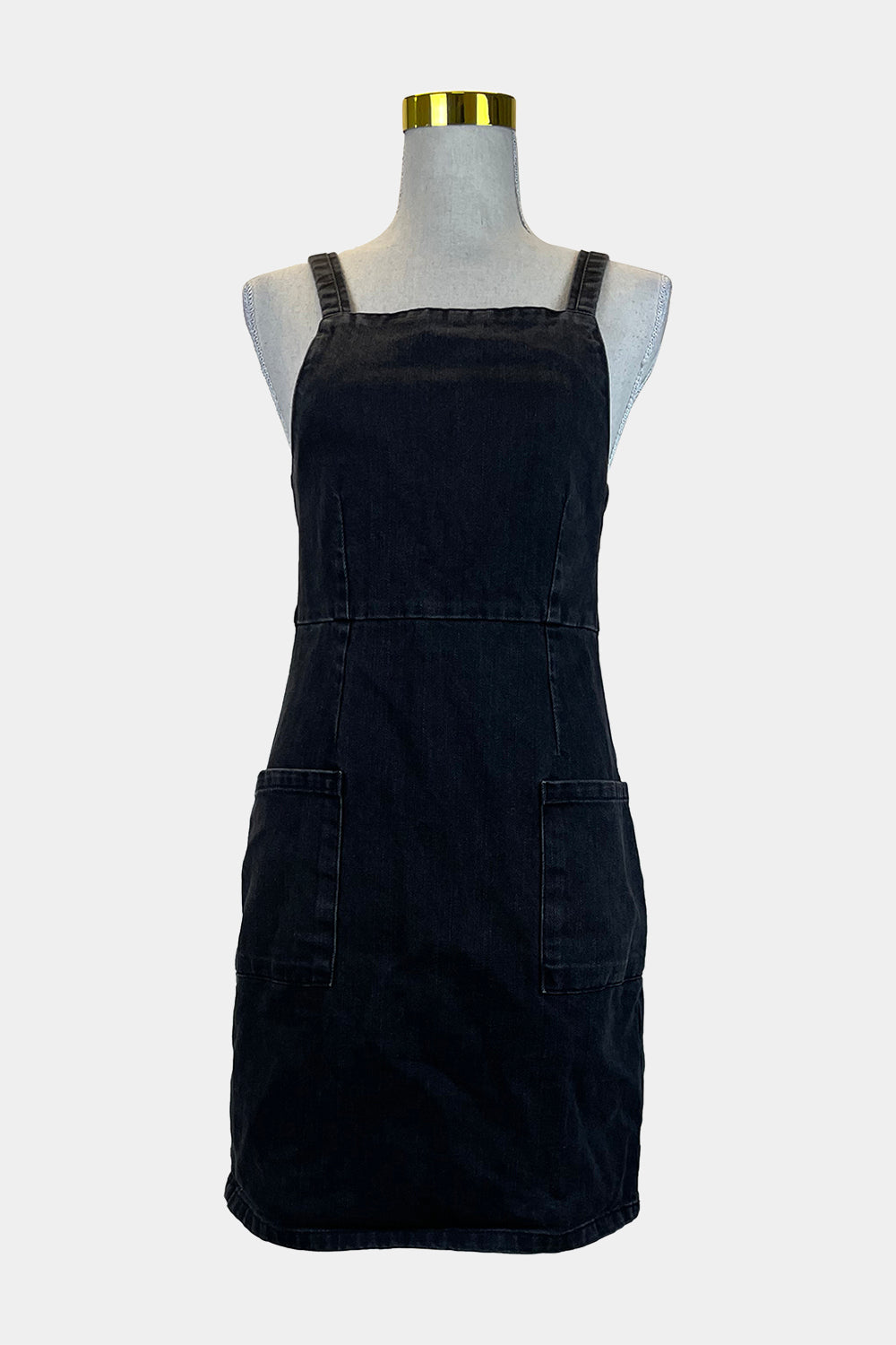 TOPSHOP Black Denim Dress