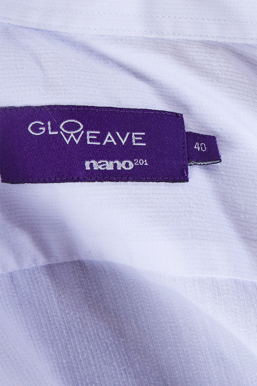 GLOWEAVE White Textured Button Down Shirt