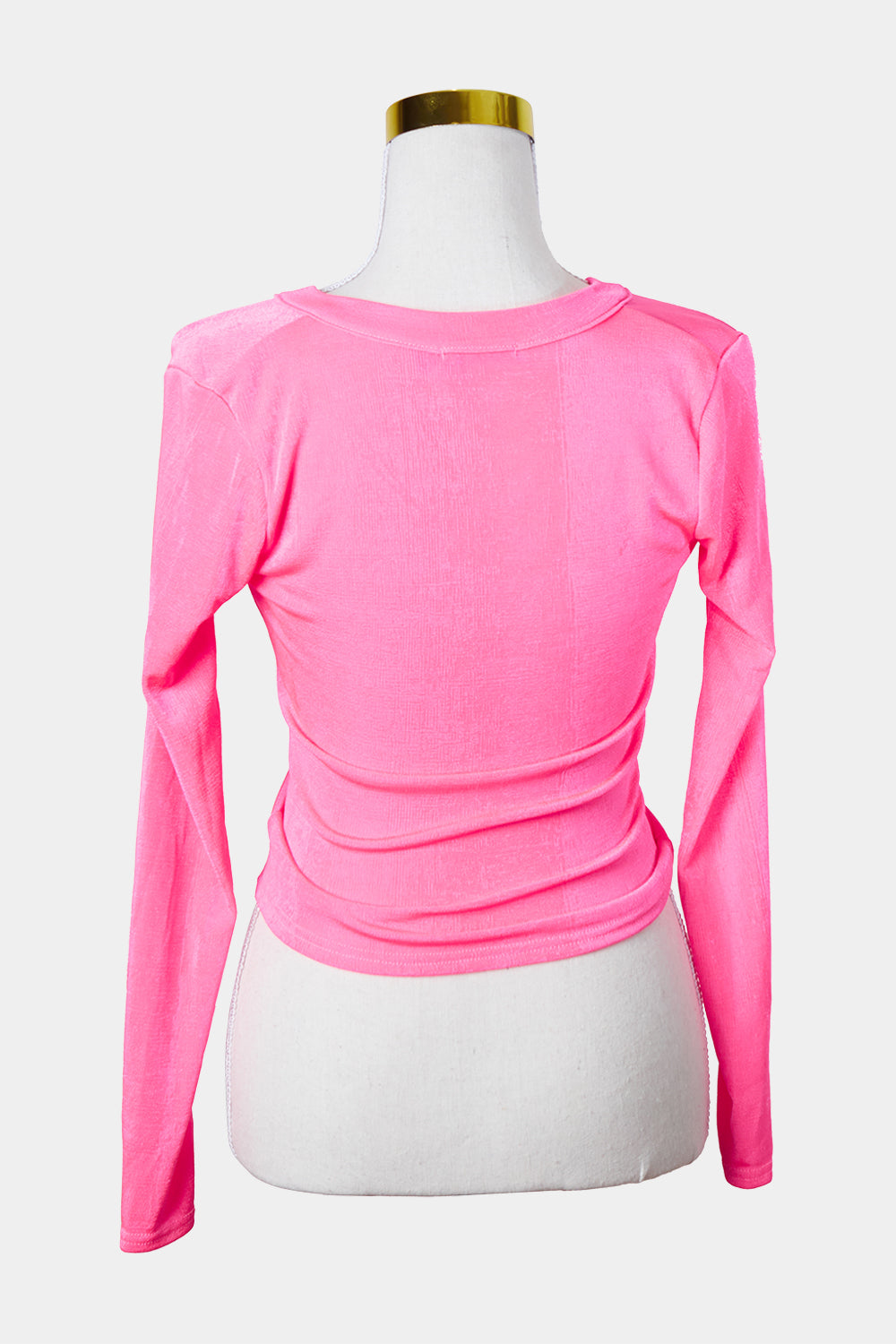 BOOHOO Fluoro Pink Stretch Cropped Cardigan