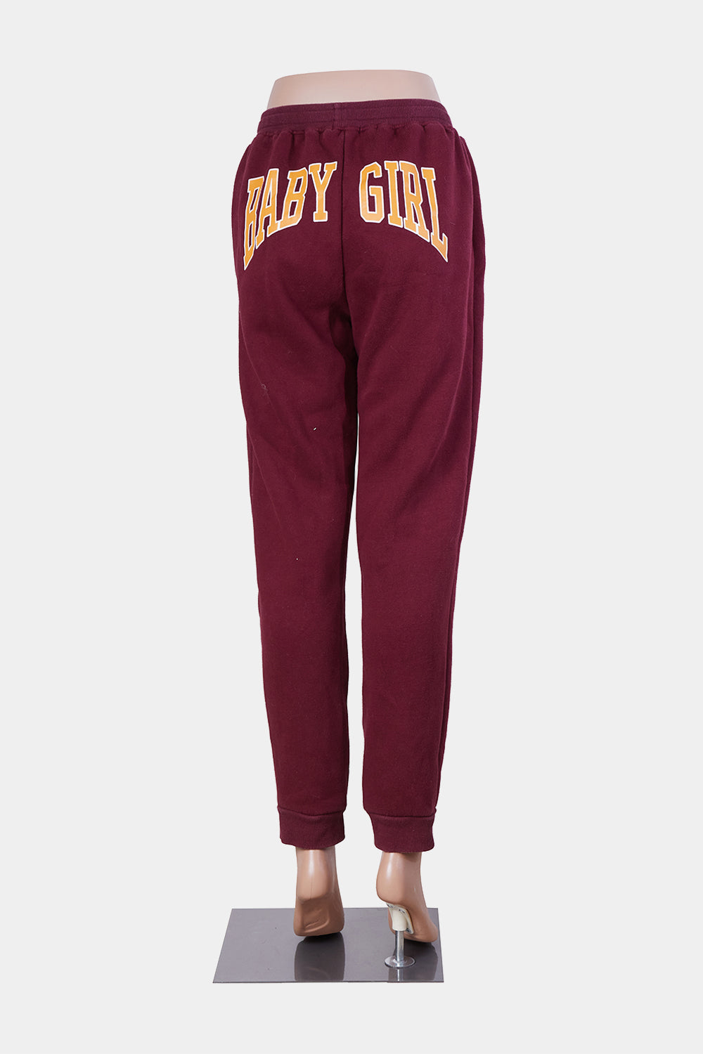 Fashion Nova Burgundy Printed Tracksuit Pants