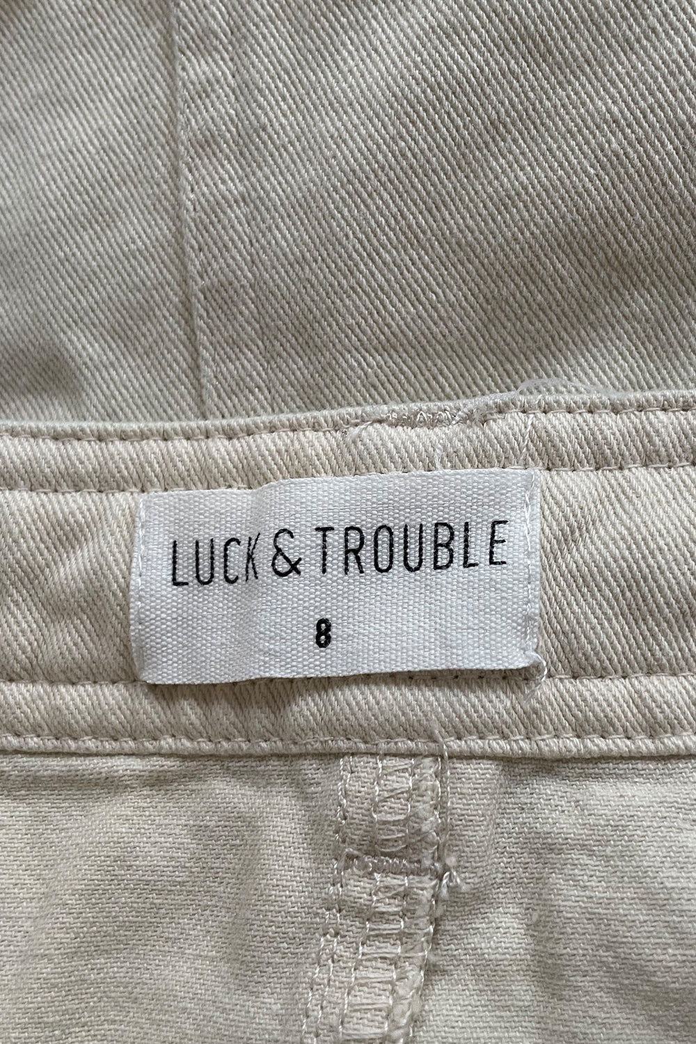 Luck & Trouble Cream Cargo Skirt