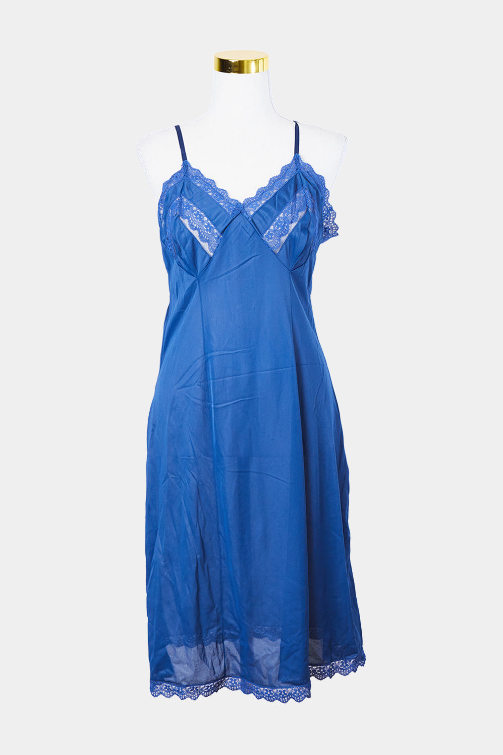 Assorted Brands Blue Lace Detail Slip Dress