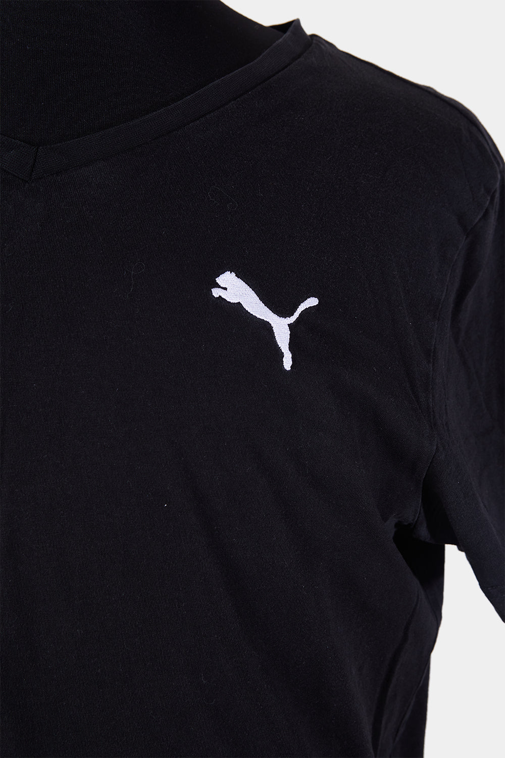 PUMA Black V Neck T Shirt