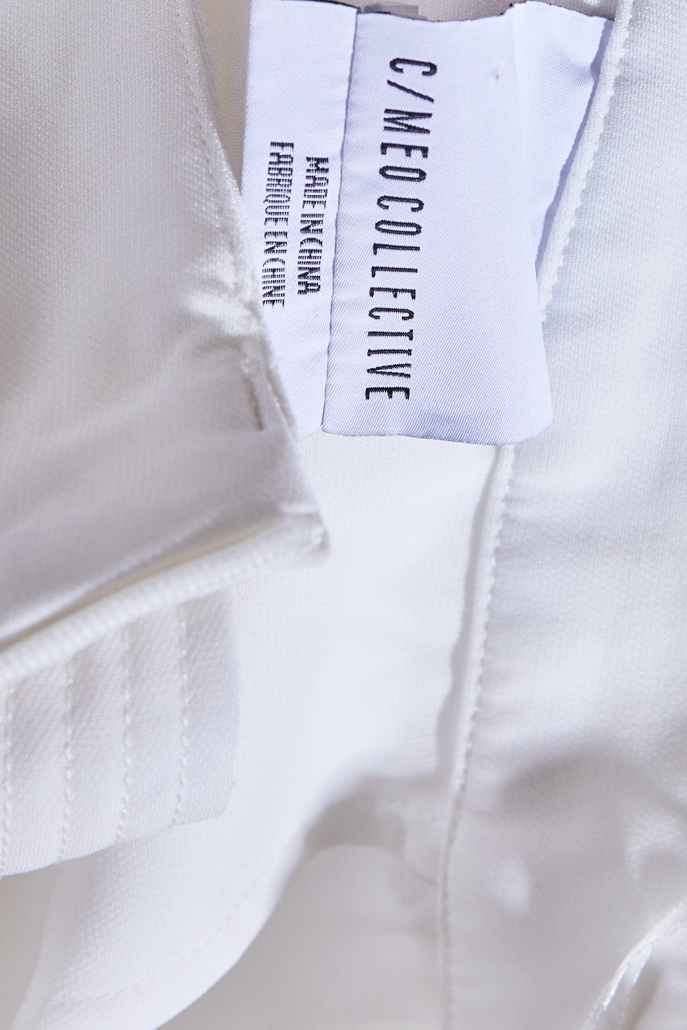 C/meo Collective White High Waisted Belted Trousers