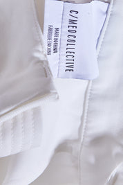C/meo Collective White High Waisted Belted Trousers