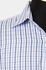 Van Heusen Blue and White Pattern Classic Fit Button Down Shirt