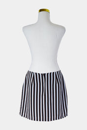 GLASSONS Black, Brown, Pale Blue Stripe Mini Skirt