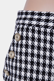 ZARA Black Herringbone High Waisted Dress Shorts