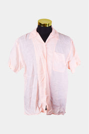 EUROPANN Orange Short Sleeve Button Down Shirrt