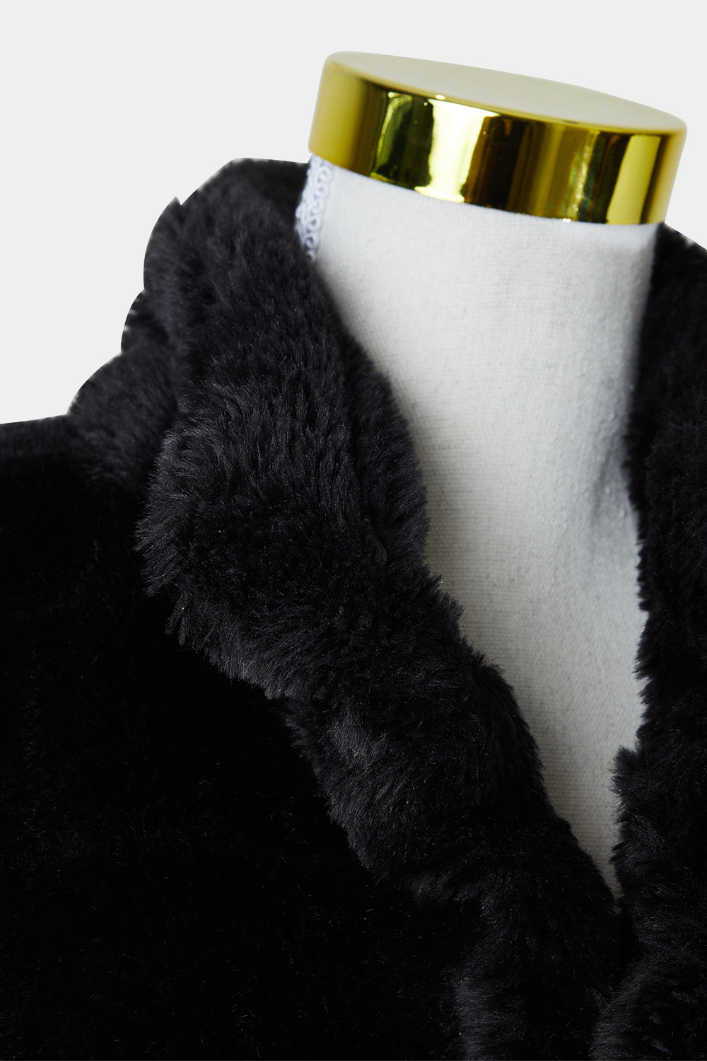 Face Off Black Faux Fur Cropped Jacket
