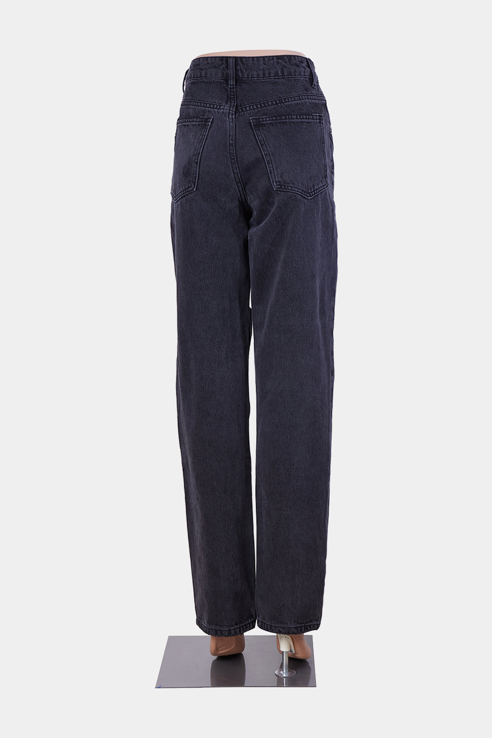 Neon Hart Black Distressed High Waist Relaxed Jeans
