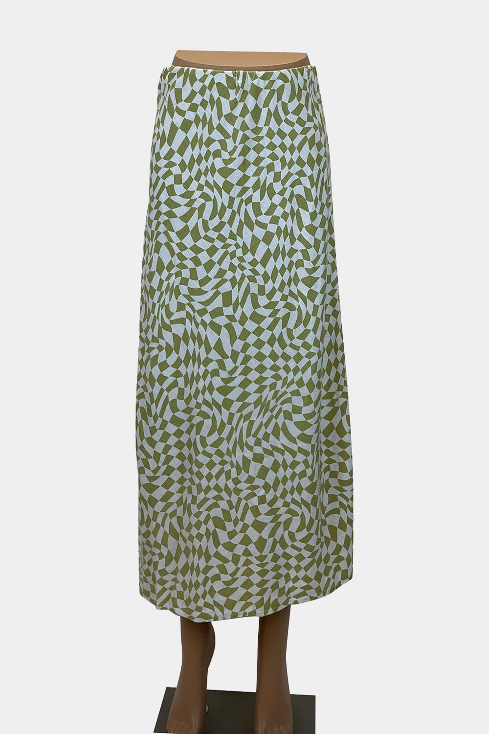 GHANDA Green Check Skirt