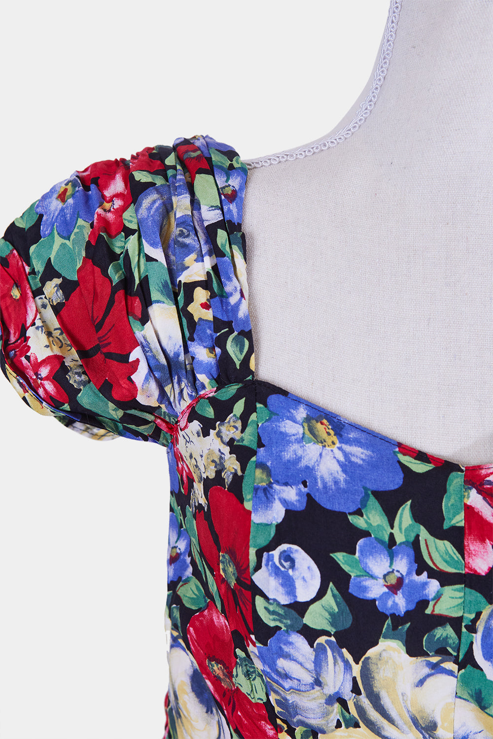 ASTOR Multi Floral Puff Sleeve Party Dress