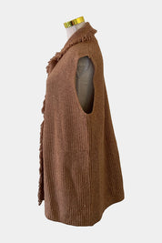 TAHARI Orange Gilet Vest