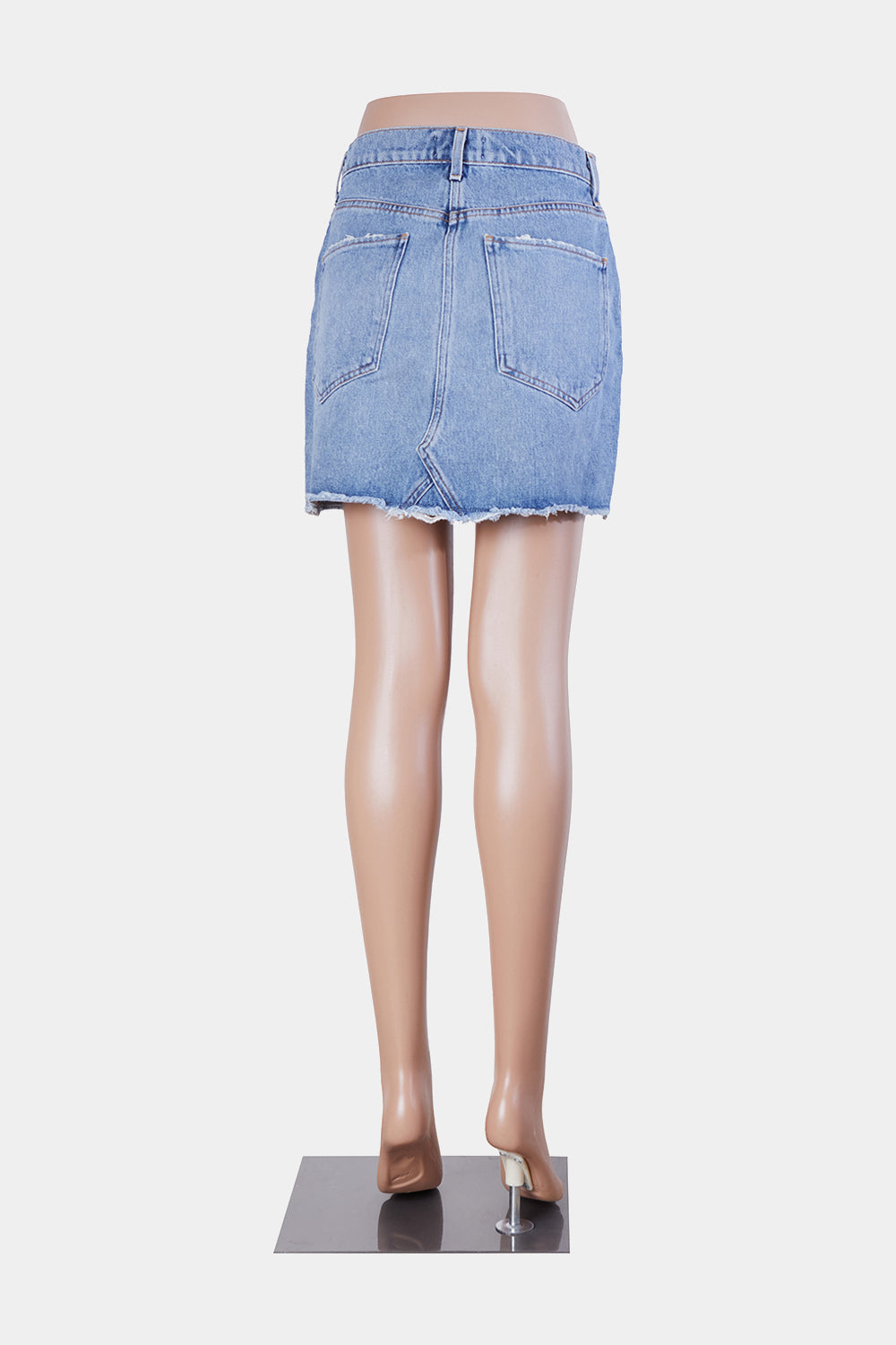 AGOLDE Blue Denim Mini Skirt
