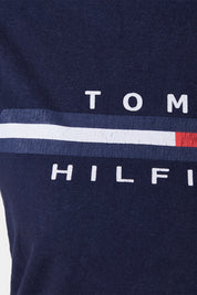 Tommy Hilfiger Navy Logo Print T Shirt