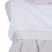 MARNI White and Beige High Neck Shift Dress