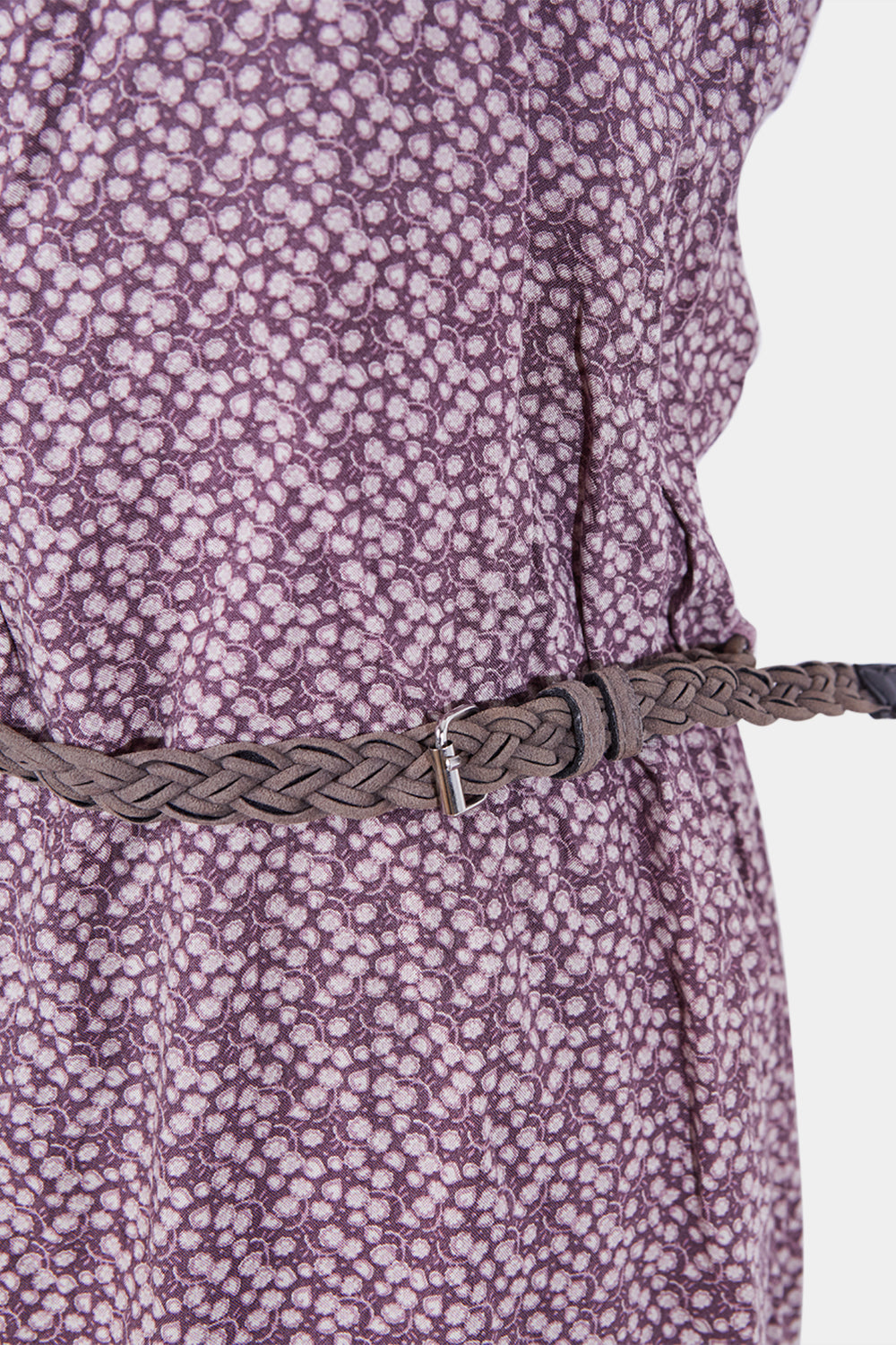 Grain De Malice Burgundy Floral Belted Sundress