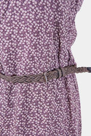 Grain De Malice Burgundy Floral Belted Sundress