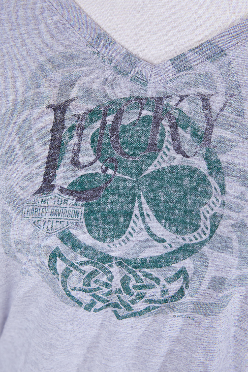 Harley Davidson Grey Clover Print T Shirt