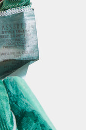 VASARETTE Green Lace Trim Slip Dress