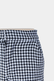 SHOWPO Black and White Herringbone High Waisted Trousers