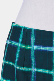 White Fox Green Print Mini Skirt