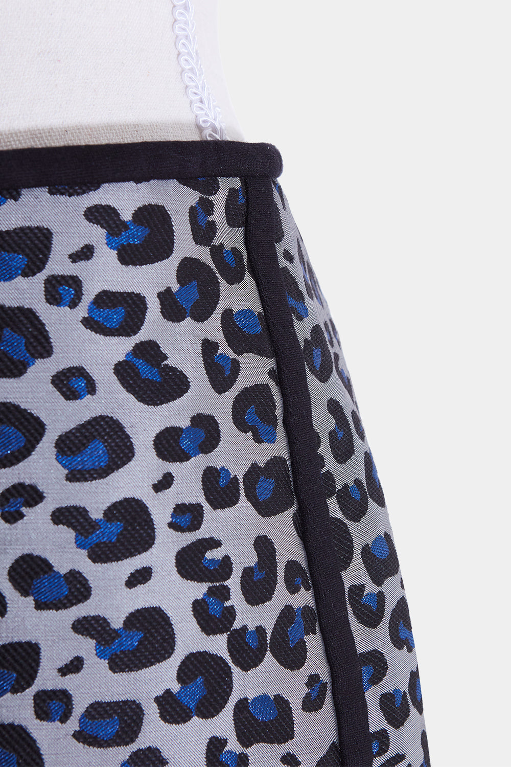 MARCS Blue Cheetah Print Mini Skirt