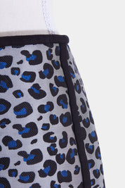 MARCS Blue Cheetah Print Mini Skirt