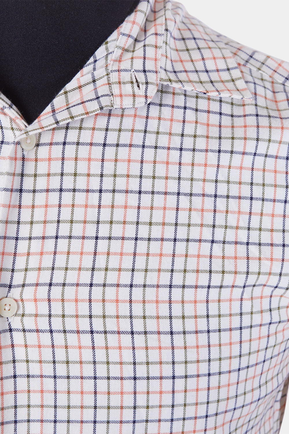 ZARA Beige, Orange, Green, Navy Pattern Button Down Shirt