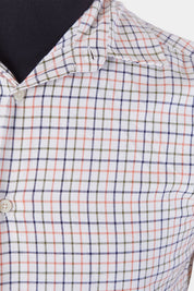 ZARA Beige, Orange, Green, Navy Pattern Button Down Shirt
