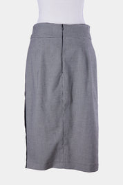ZARA Black Herringbone Panel Pencil Skirt
