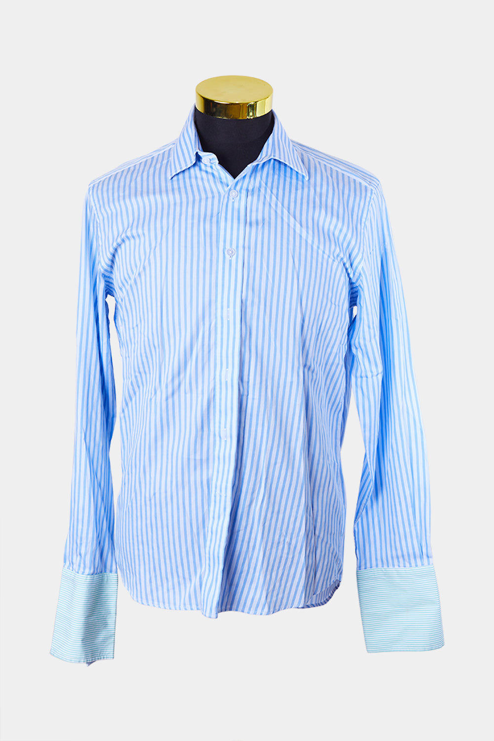 BROOKSFIELD Blue and Green Stripe Button Down Shirt
