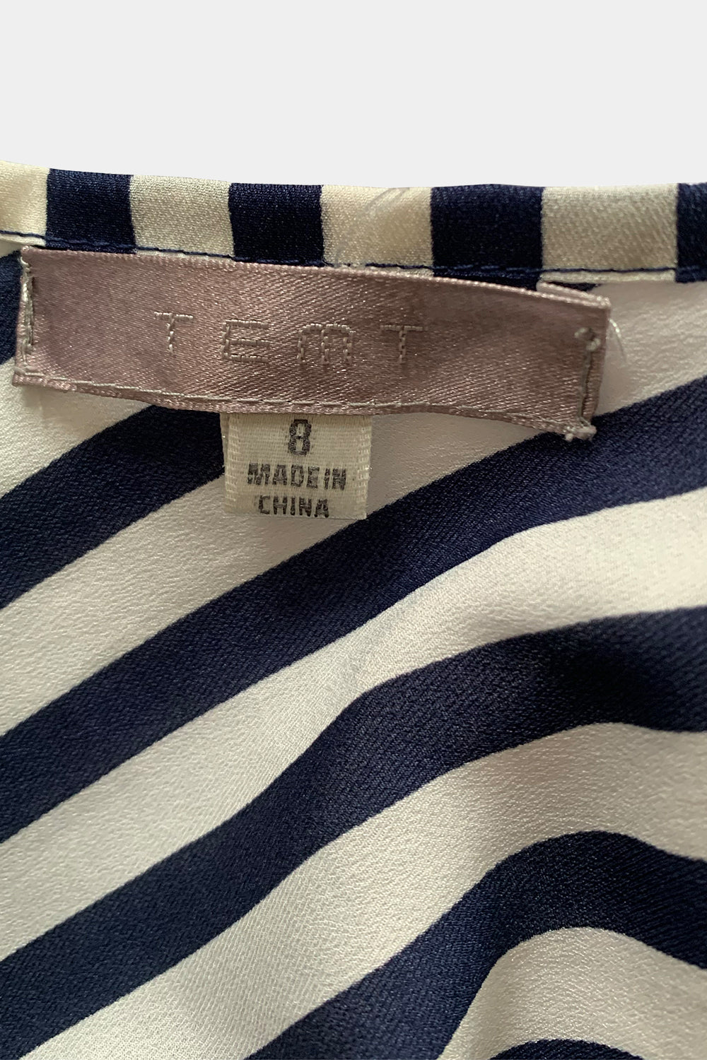 TEMT Navy Blue And Cream Dress