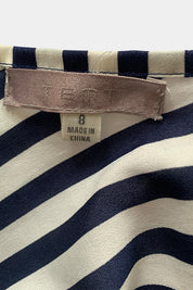 TEMT Navy Blue And Cream Dress