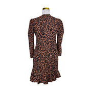 BARDOT Cheetah Print Long Sleeve Mini Dress
