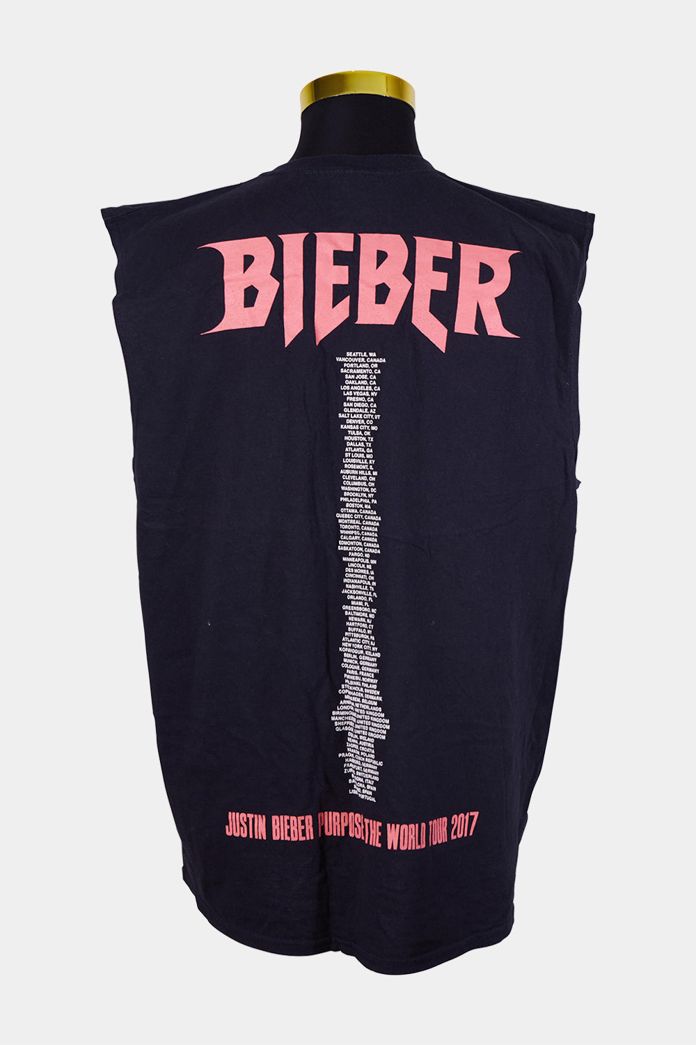 Justin Bieber Purpose Tour Black Print Tour Singlet