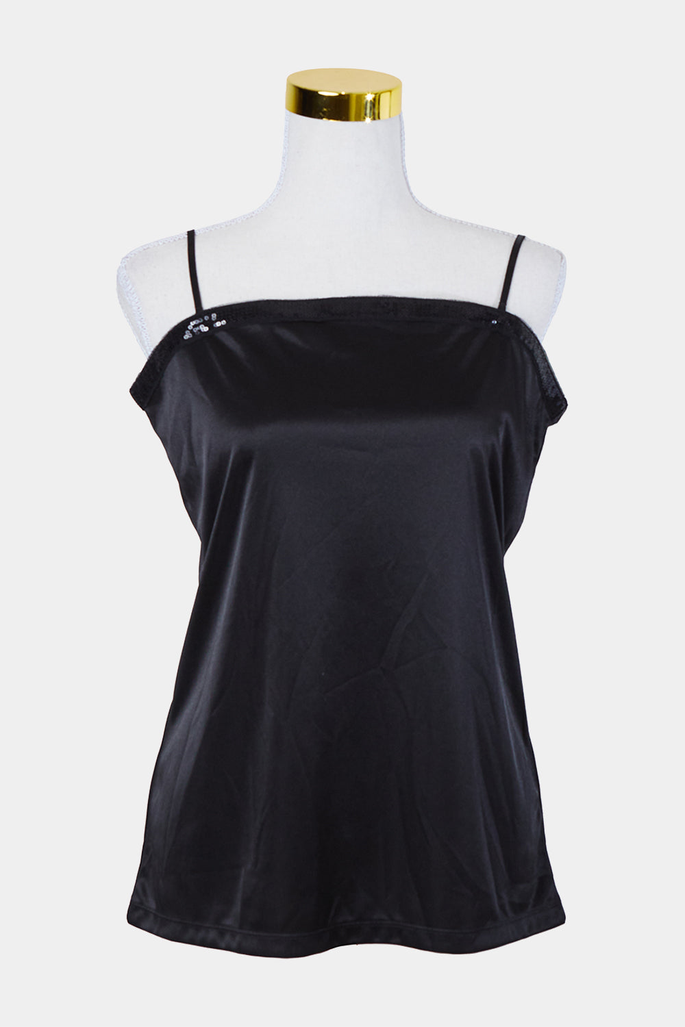 INED Black Sequin Trim Camisole