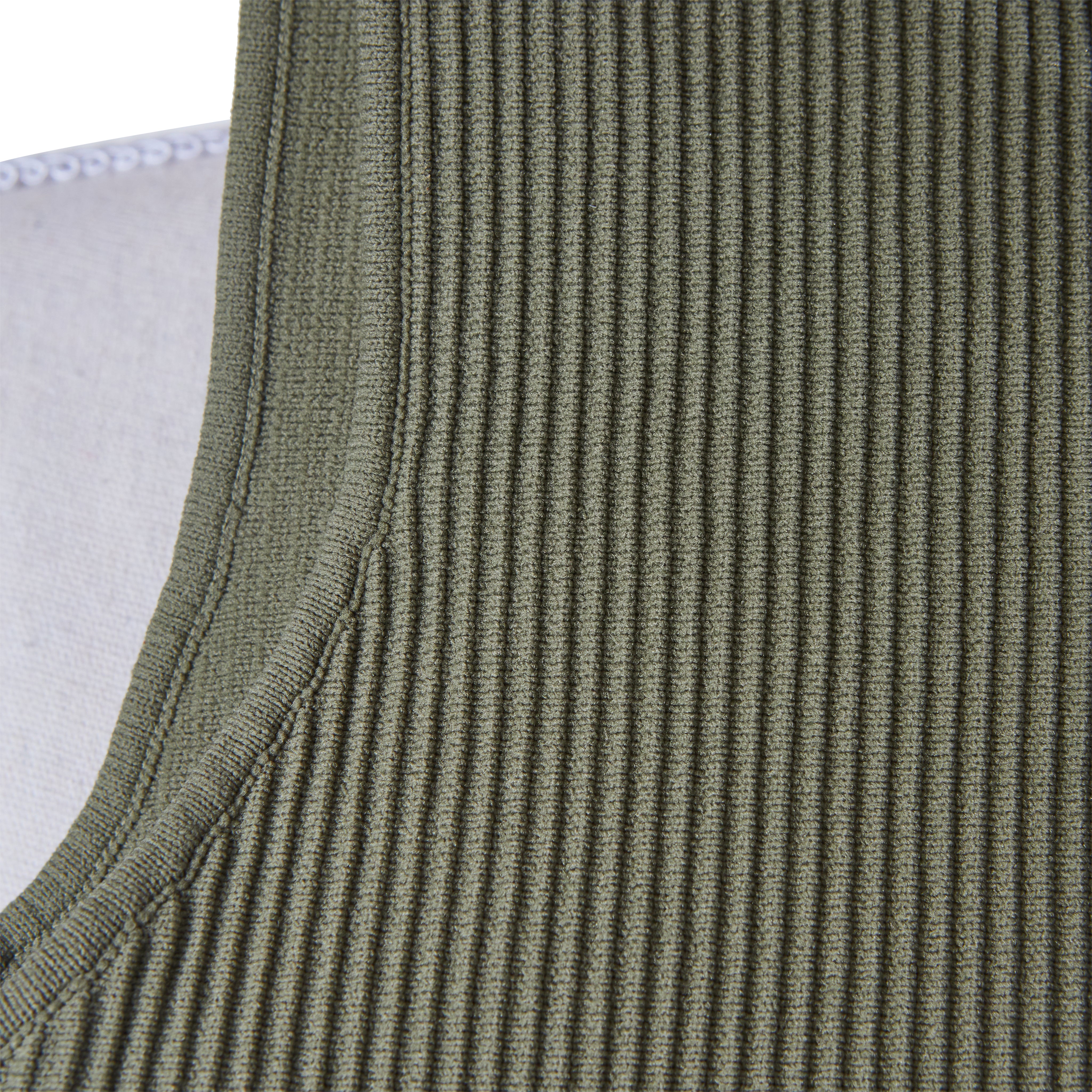 GLASSONS Khaki High Neck Crop Tank Top