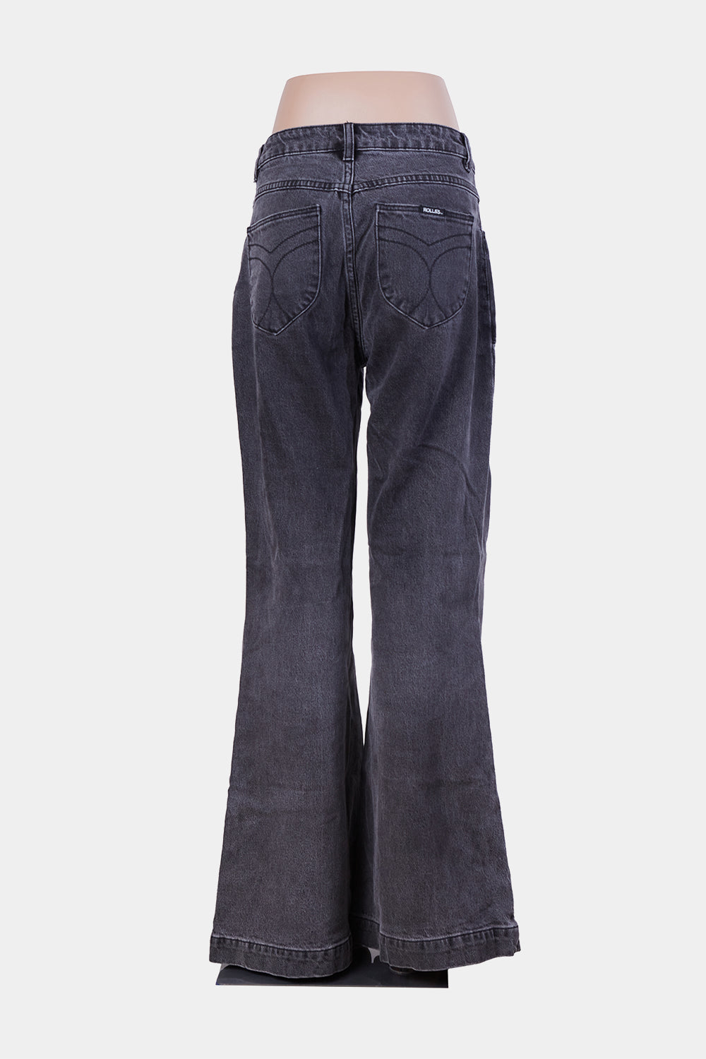ROLLAS Black High Waisted Flared Jeans
