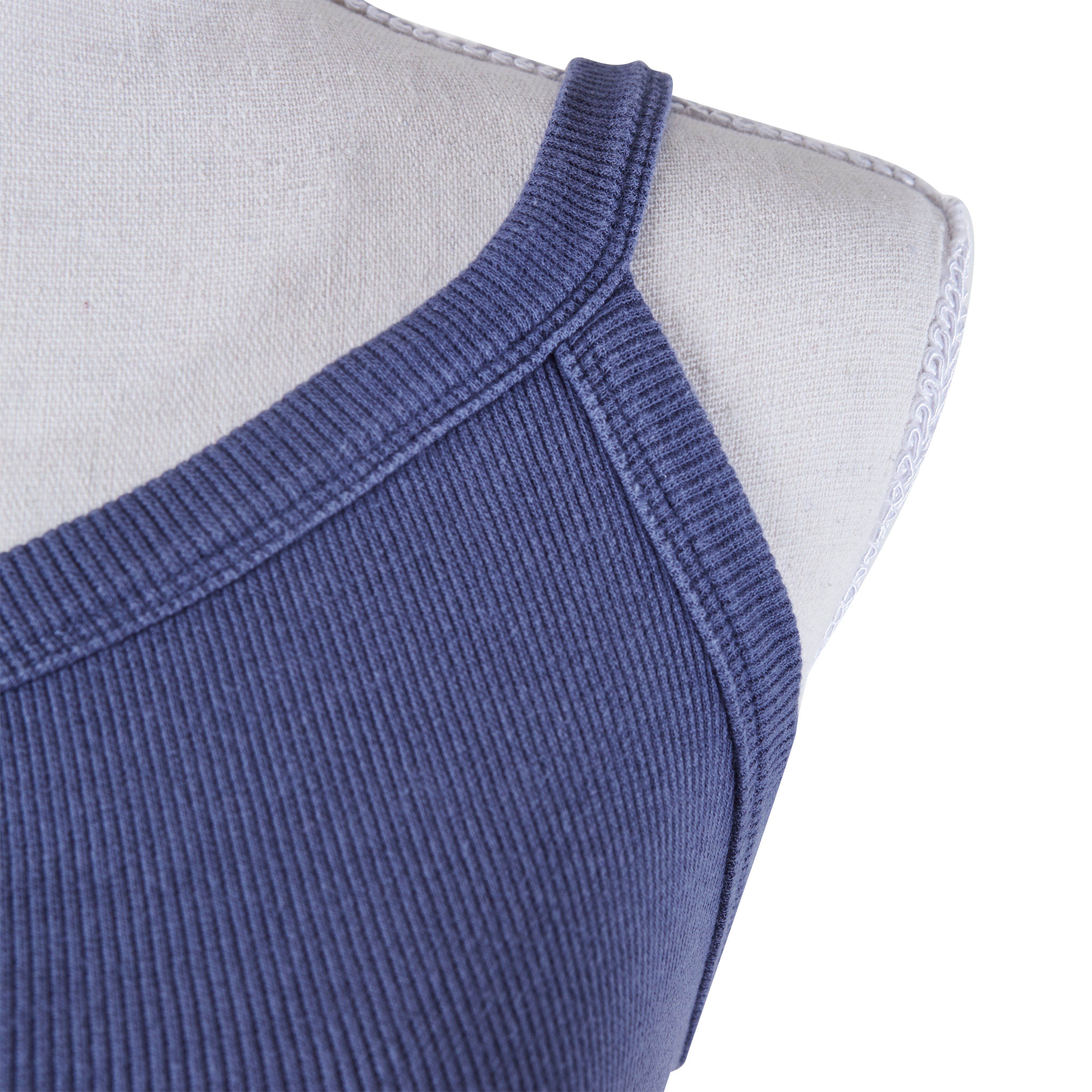 Viktoria And Woods Blue One Shoulder Crop Singlet