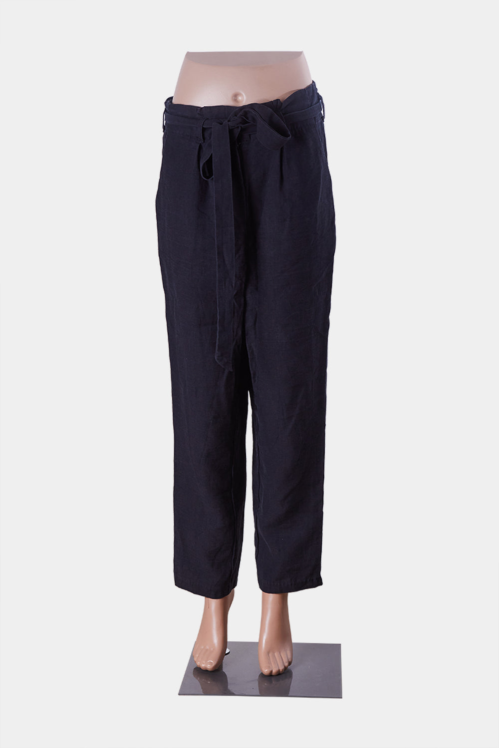 Bec + Bridge Navy High Waisted Paperbag Pants